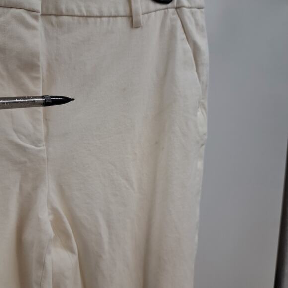 Chico's Dress Pants 1T 8T Straight Leg Mid Rise Stretch Cotton Career Work White - Picture 8 of 8